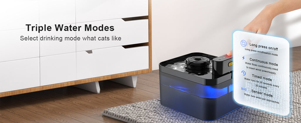 Alaika Wireless Automatic Smart Pet Fountain (2.2L Sensor Activated)