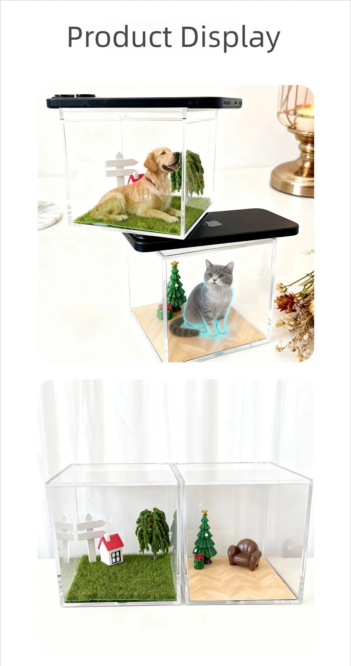 Alaika "Lumina" Custom 3D Pet Hologram House – DIY Memorial Display