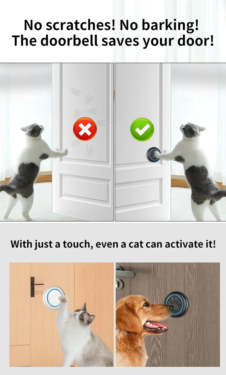 Alaika "No-Scratch" Smart Pet Doorbell & Potty Training Pager