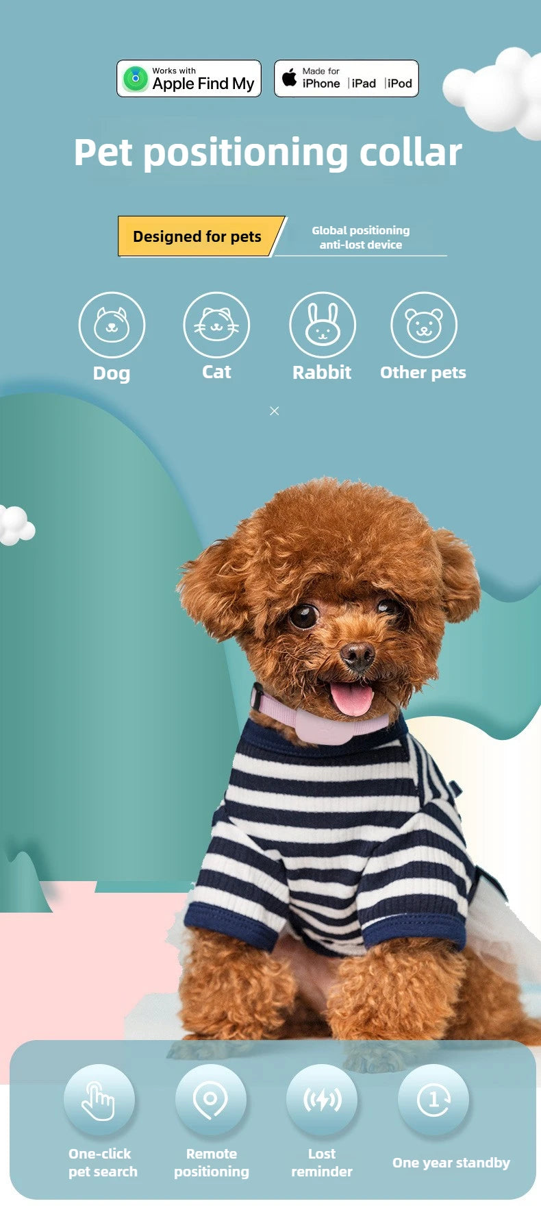 Alaika Global Smart Pet Tracker (Apple iOS Exclusive)
