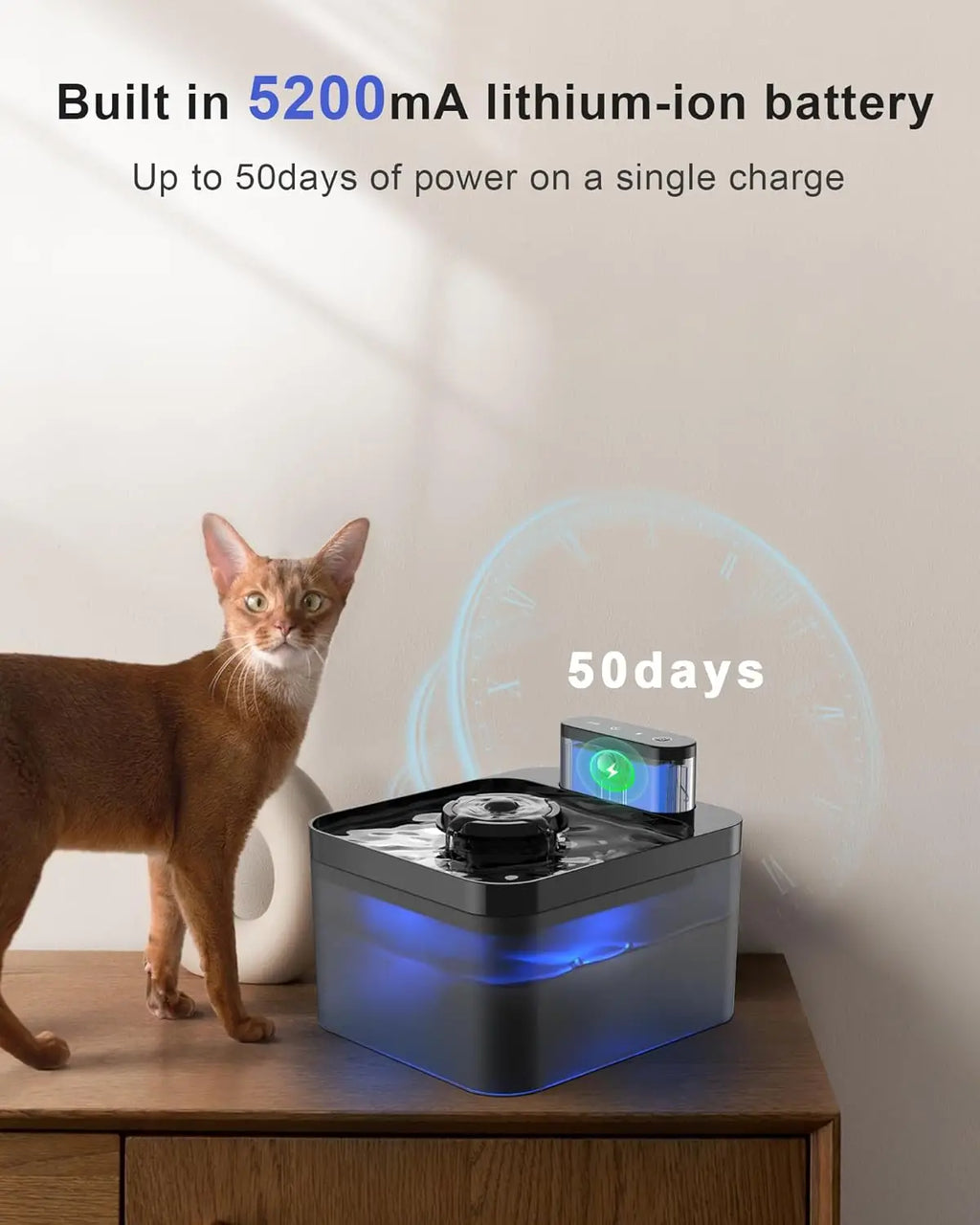 Alaika Wireless Automatic Smart Pet Fountain (2.2L Sensor Activated)