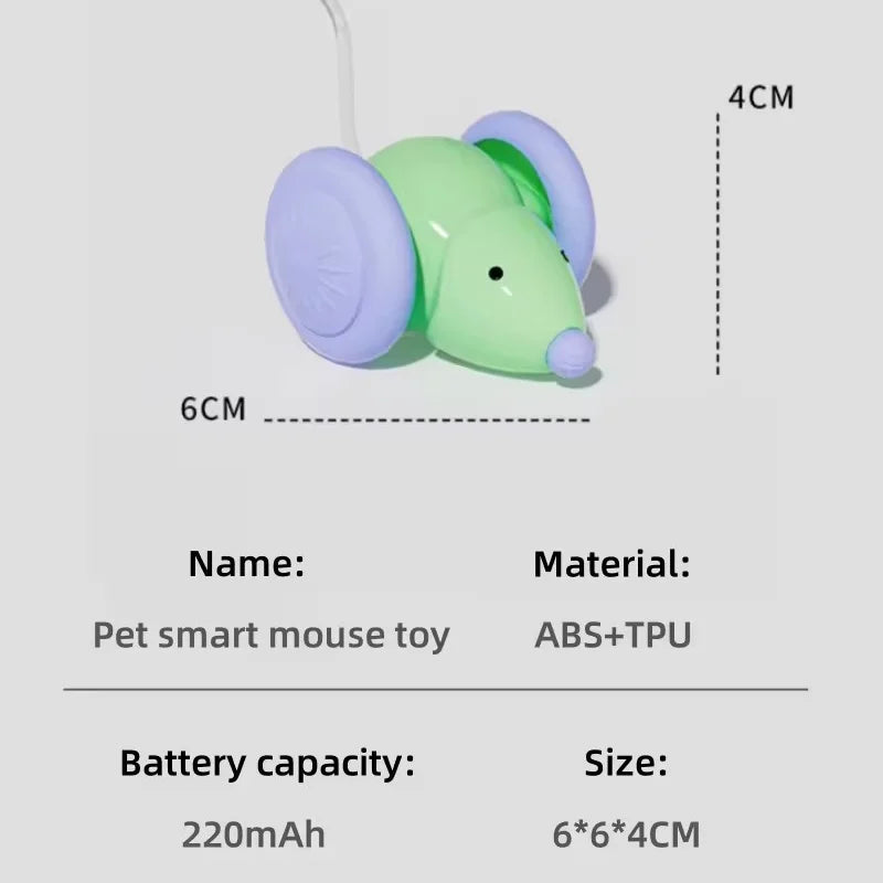Alaika Smart Interactive Moving Mouse (Anti-Jam Pet Toy)