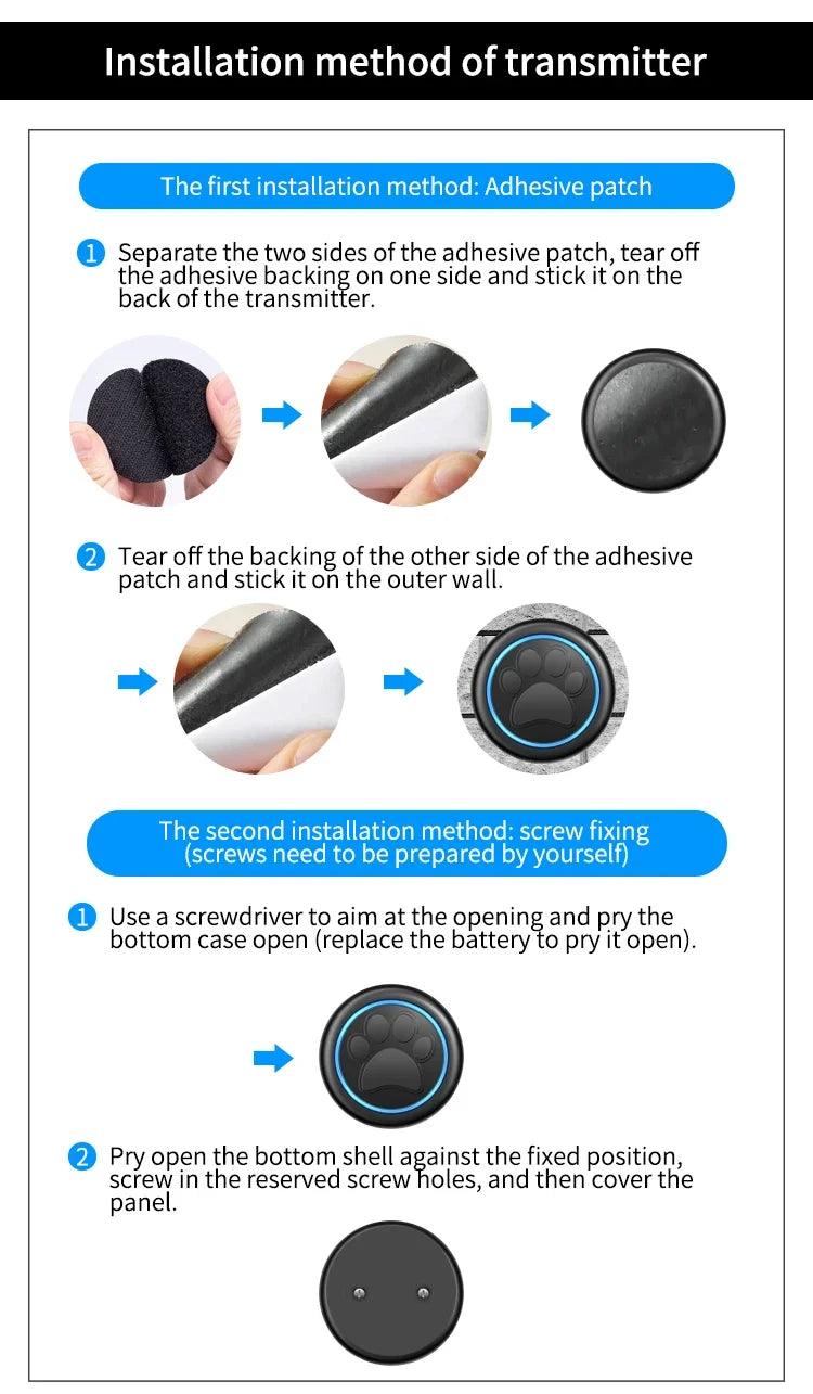 Alaika "No-Scratch" Smart Pet Doorbell & Potty Training Pager