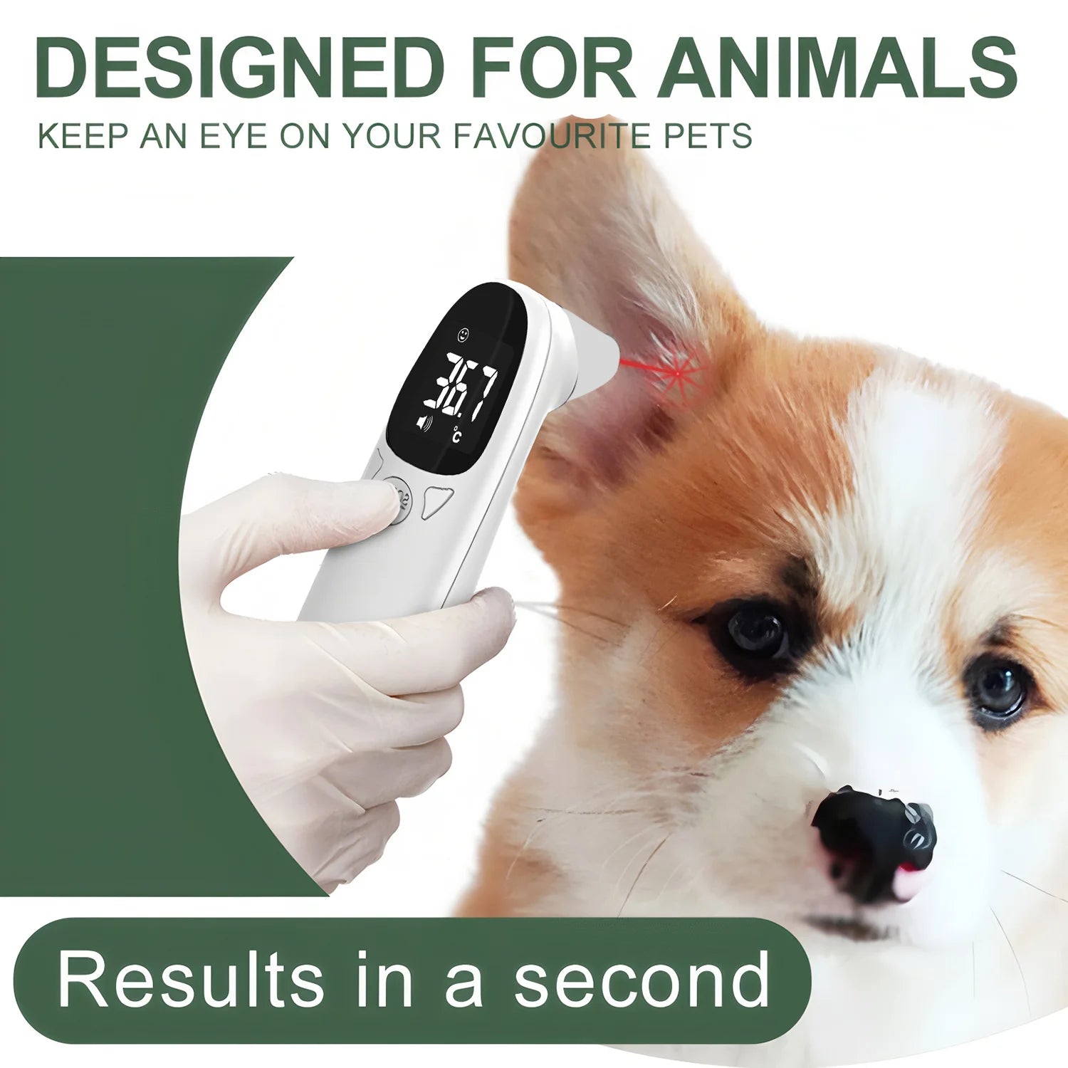 Alaika "No-Stress" Non-Contact Digital Pet Thermometer