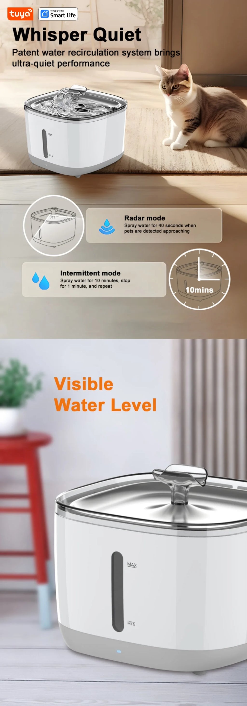 Alaika PureStream™ WiFi Smart Pet Fountain (2.5L)